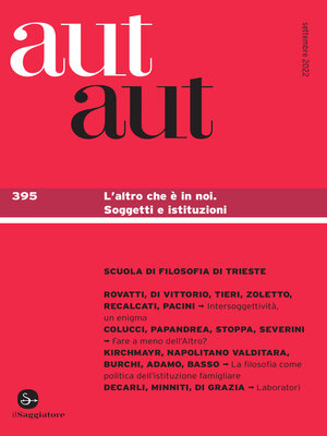 cover image of aut aut 395